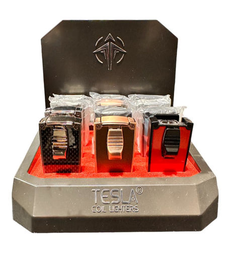 Picture of T61719 Tesla 2 Torch w Cigar Punch 12ct