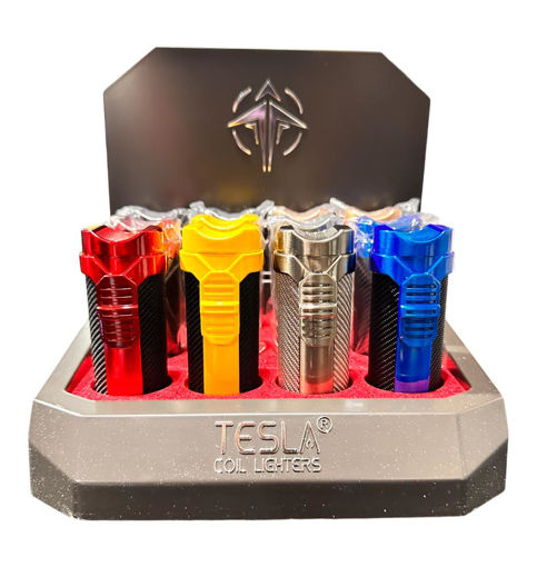 Picture of T61765 Tesla 3 Torch w Cigar Punch 12ct