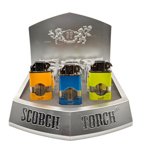 Picture of S61710 Scorch Retro Flint See Thr Lighter 12ct