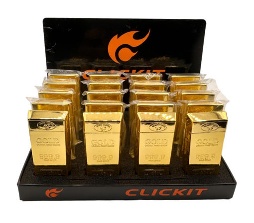 Picture of GH10055 Clickit Gold Bar Lighter 20ct