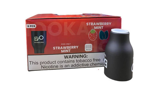 Picture of Evo Hookah Pod Strawberry Mint 3MG 6ct