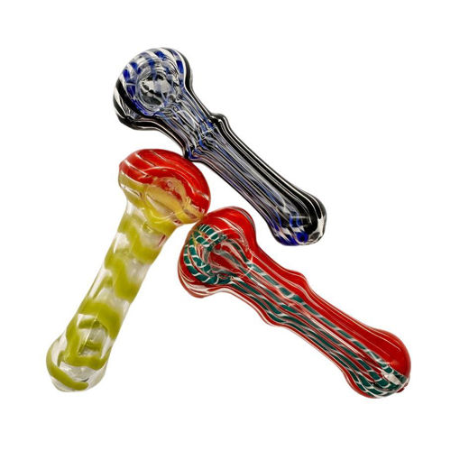 Picture of Glass 4in Pipe Fancy HP 15ct