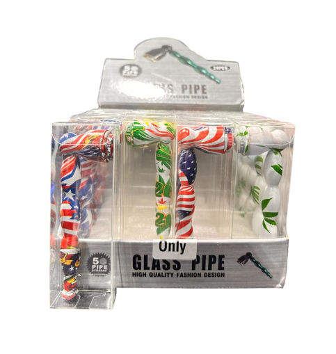 Picture of Glass Metal Printed Pipe 24ct