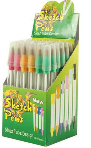 Picture of Glass Tube Sketch Pen Design 36ct