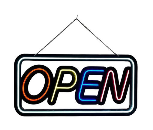 Picture of Multi Color Open Sign Large