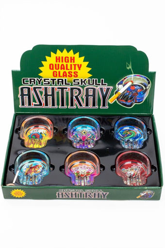 Picture of Ashtray Clay Skull Shape 6ct