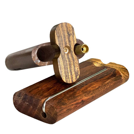 Picture of Dugout Wooden w Brass Carving&Metal Cig