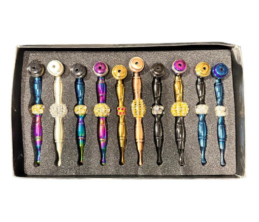 Picture of Metal pipe w Marble&Diamonds 6" 10ct