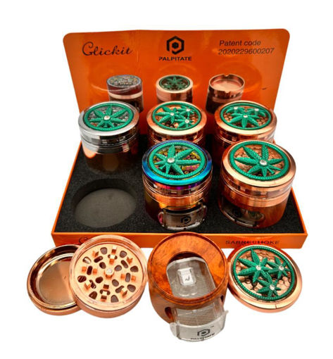 Picture of MG-062 Clickit Grinder Leaf Design 6ct