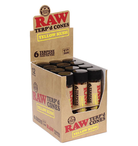 Picture of Raw Terp'd Cones - Yellow Kush 1 1/4 6pk 12ct