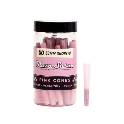 Picture of BlazySusan Cones-Pink 53mm Shortys 50ct jar