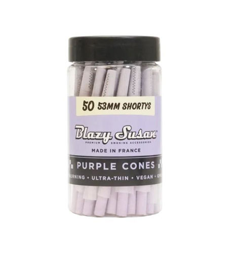 Picture of BlazySusan Cones-Purple 53mm Shorty 50ct jar