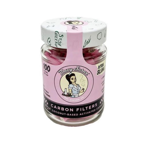 Picture of BlazySusan Tips-Pink Xtra Slim Size 100ct Jar