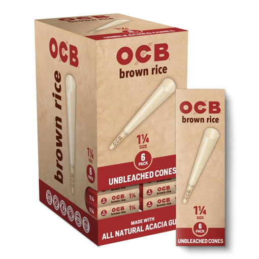 Picture of OCB Cones-Brown Rice 1 1/4 Size 24x6ct