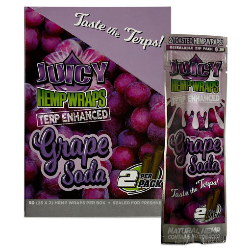 Picture of Juicy Hemp Wraps Grape Soda 25x2ct