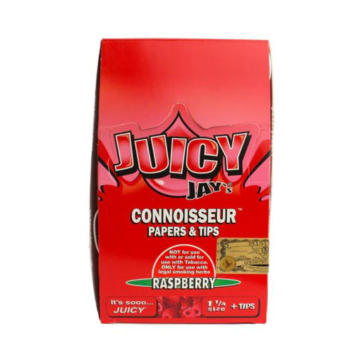 Picture of Juicy Jay's Connoisseur Paper+Tips Raspberry 1 1/4 Size 32ct