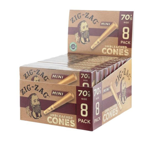 Picture of Zig-Zag Cones-Unbleached 70's Mini 18x8ct 