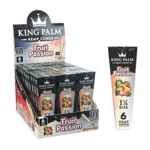 Picture of KingPalm HempCone Fruit Passion 1 1/4Size 30x6ct