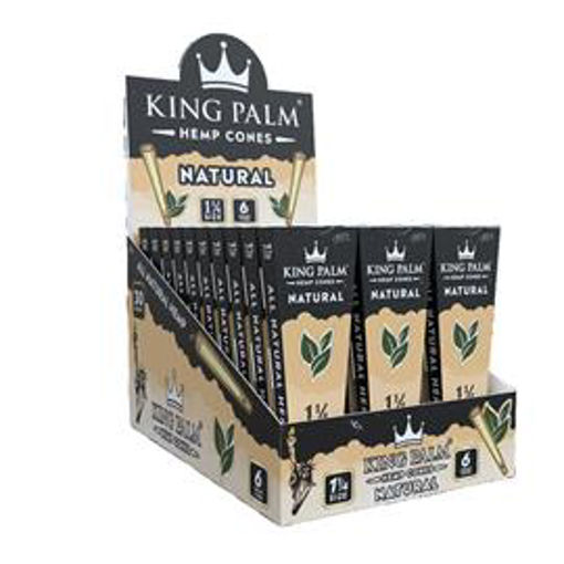 Picture of KingPalm HempCones Natural 1 1/4Size 30x6ct 