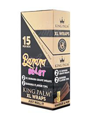 Picture of KingPalm XL Wrap Banana Blast+Banana Tips 15x2ct
