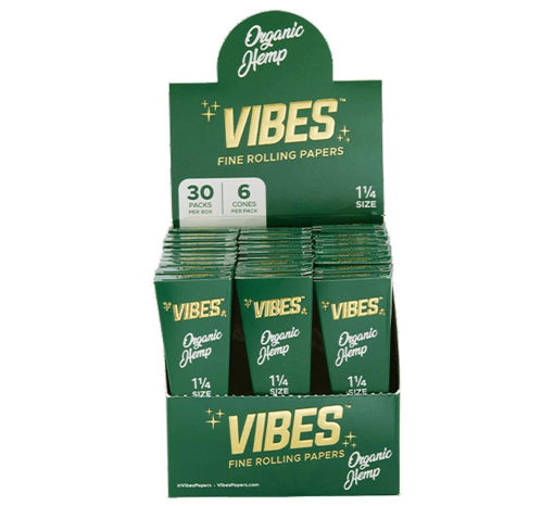 Picture of Vibes Cones-Organic Hemp 1 1/4 Size 30x6ct