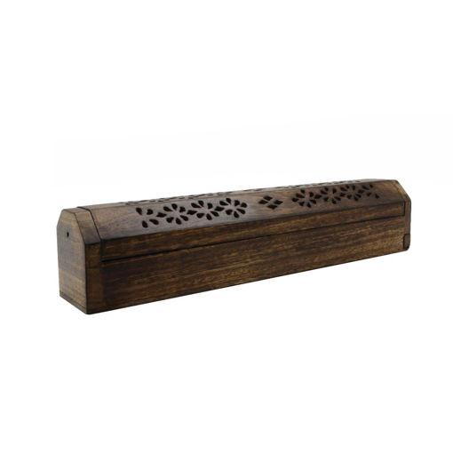 Picture of Wooden Coffin Incense Stick Holder