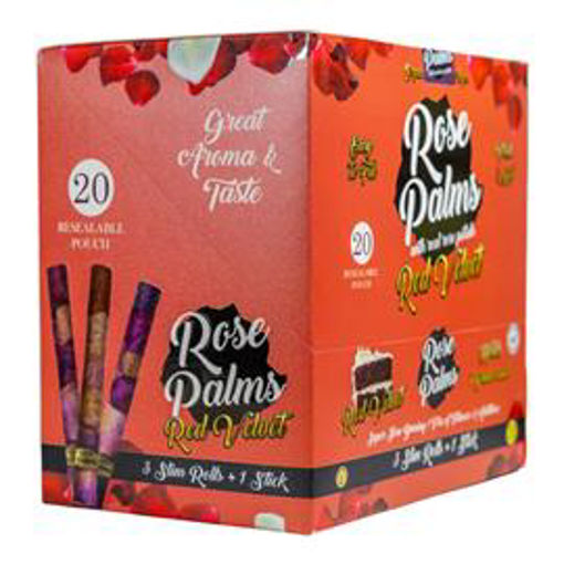 Picture of Rosepalms Wraps 1g Red Velvet 20pk 3 Slim Rolls+1 Stick