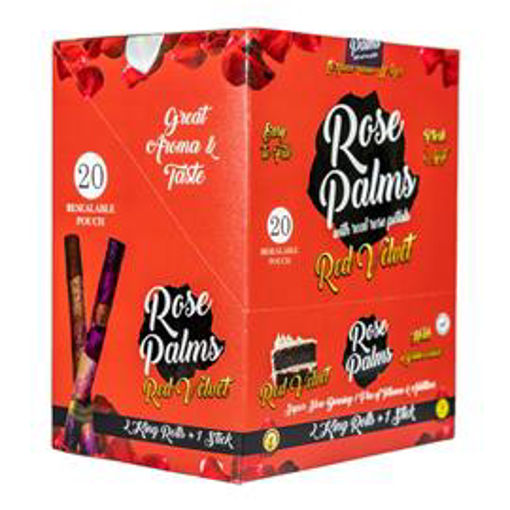 Picture of Rosepalms Wraps 2g Red Velvet 20pk 2 Slim Rolls+1 Stick