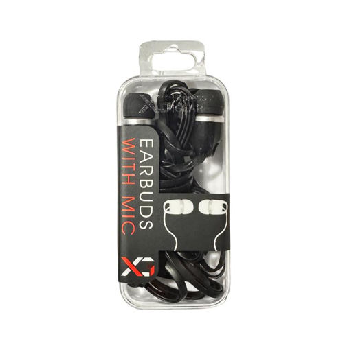 Picture of Earphones w/ Mic Black & White 6ct