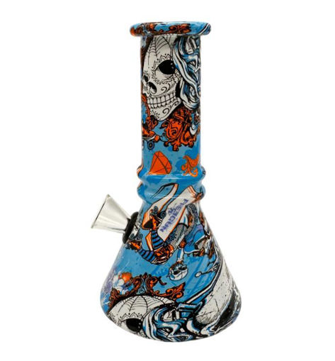 Picture of Glass 6" Colorful Printed Beaker WP