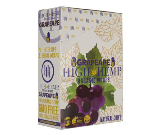 Picture of High Hemp Wraps Grapeape 25pk 2ct